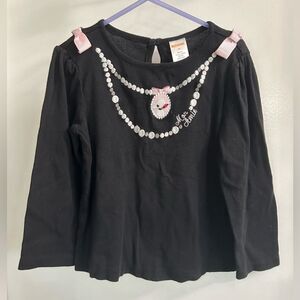 Gymboree Mon Amie Line Poodle Necklace Shirt, Size 4